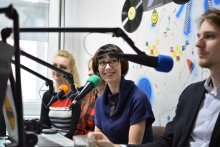 24 февраля 2016. Хор БГАМ на радио МФМ с Дмитрием Павлюкевичем, предоткрытие, открытие и afterзанавес: