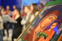 24 февраля 2016. Хор БГАМ на радио МФМ с Дмитрием Павлюкевичем, предоткрытие, открытие и afterзанавес: