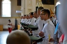 Свято-Покровский кафедральный собор Гродно, молебен, кадеты-выпускники