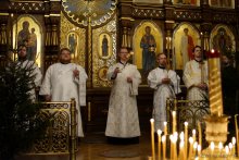 Архиепископ Артемий совершил великую вечерню в кафедральном соборе города Гродно