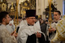 Архиепископ Артемий совершил великую вечерню в кафедральном соборе города Гродно