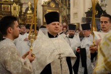 Архиепископ Артемий совершил великую вечерню в кафедральном соборе города Гродно