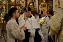 Архиепископ Артемий совершил великую вечерню в кафедральном соборе города Гродно