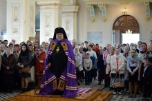 Архиепископ Артемий возглавил Пасхальную вечерню в кафедральном соборе Гродно