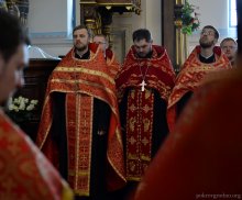 Архиепископ Артемий возглавил Пасхальную вечерню в кафедральном соборе Гродно