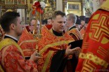 Архиепископ Артемий возглавил Пасхальную вечерню в кафедральном соборе Гродно