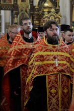 Архиепископ Артемий возглавил Пасхальную вечерню в кафедральном соборе Гродно